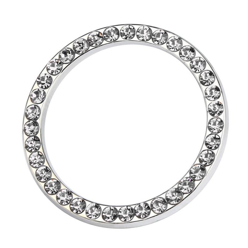 Arrive At the Car Model Durable Car Automatic Key To Start Switching Metal Diamond Decorative Rings