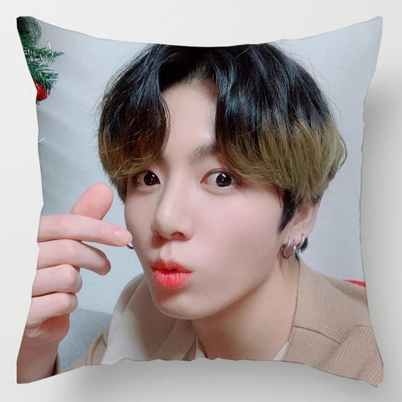 Cozy 45cm Kpop Bts Bangtan Boys Cushion Cover Decorative Soft Pillow Case For Home
