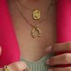 U-Shaped Kaleidoscope Lucky Symbol Zirconium Necklace Female, Stainless Steel Furnace Vacuum Plating Color Retention Jewelry