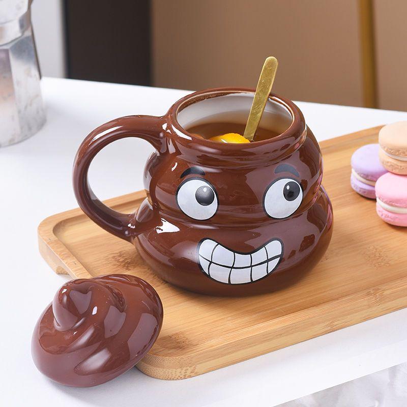 Cute Poop Mug Funny Ceramic Parody Poop Cup Personality Bizarre Poop Cup Birthday Gift