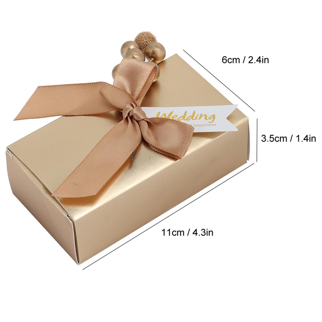 50pcs Wedding Favors Candies Souvenirs Gift Paper Gift Box for Wedding with Bowknot