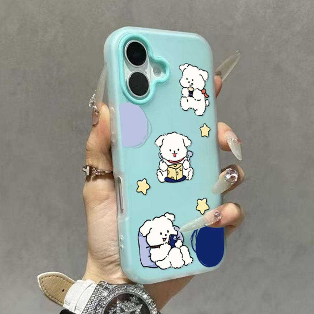 Jelly 2-in-1 Mobile Phone Case, Frosted Hard Shell, Large Hole, Stylish, Cute, Creative, Anti-fingerprint, Trendy Brand Cooling Model