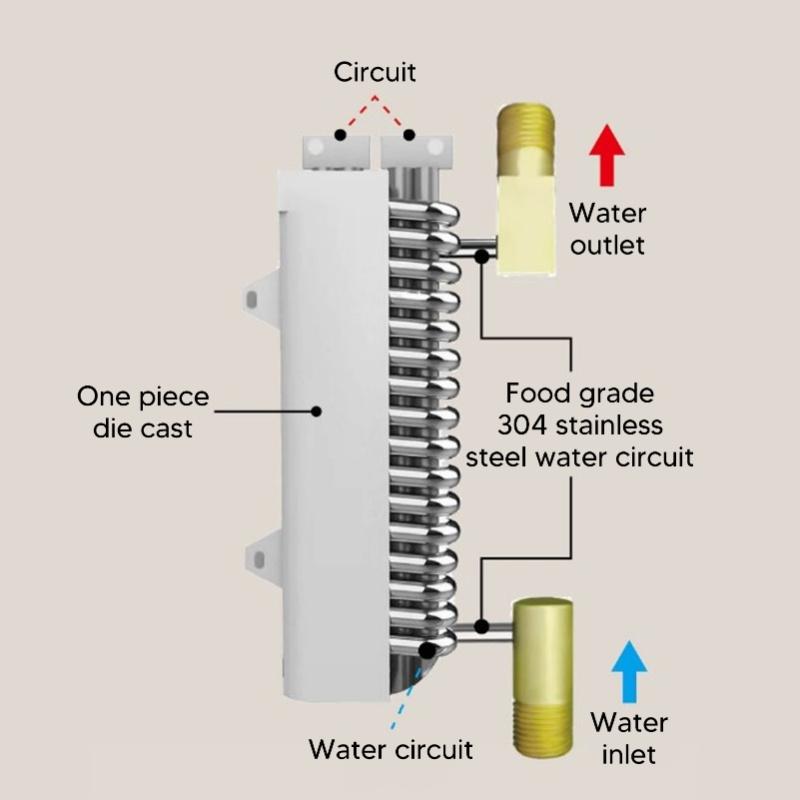 Home Kitchen Indoor Electric Water Heater With Remote Control Small Instantaneous Water Heater   4000w