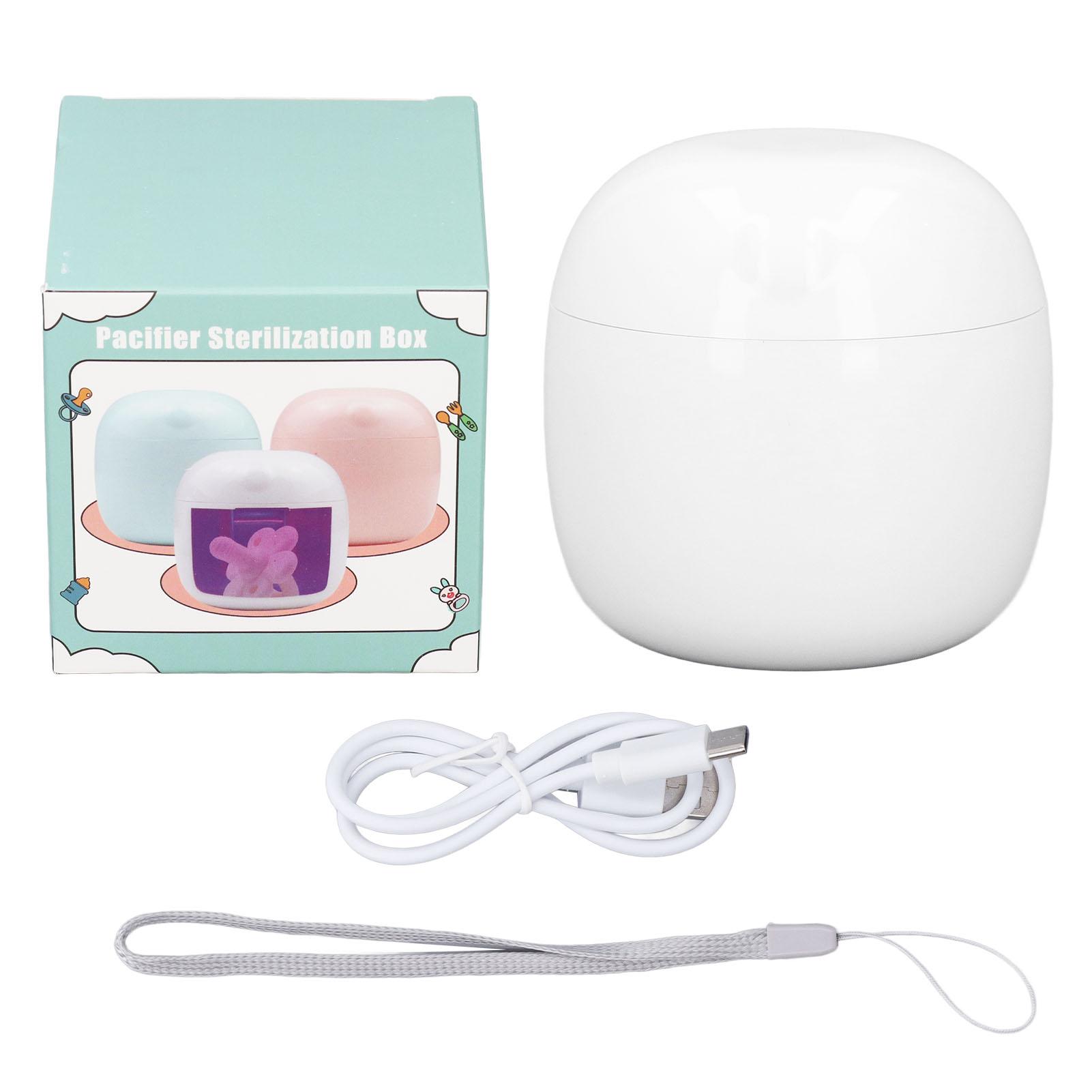 

Коробка для чистки сосок с УФ-излучением, 2 световых чипа, длительное время ожидания, USB-перезаряжаемый очиститель для детских сосок, зеленый белый