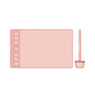 HUION Pen Tablet Inspiroy 2 6.3 X 3.9 Inches Fully Upgraded Pen PW110 Compatible with Android Windows MacOS Linux Easy To Carry Pink S Size
