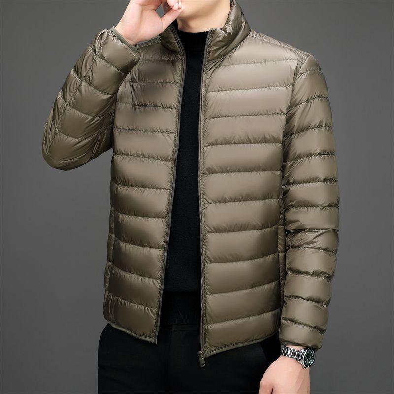 Lightweight Cotton Coat Men Stand Collar Winter Men's Cotton Coat Men's Casual Thin Style