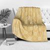 Golden Floral Pattern Fleece Blanket Boho Bed Cover Vintage Damask Throw Blanket Decorative Sofa Cover Home Decor Gift