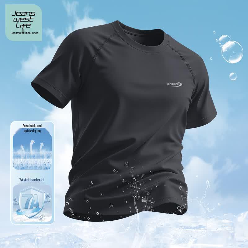 

JEANSWEST LIFE Men s Quick Dry Short Sleeve T-Shirt L