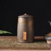 Retro gilt retro tea pot ceramic household Pu'er tea sealed pot large capacity storage tank tea warehouse wake tea pot