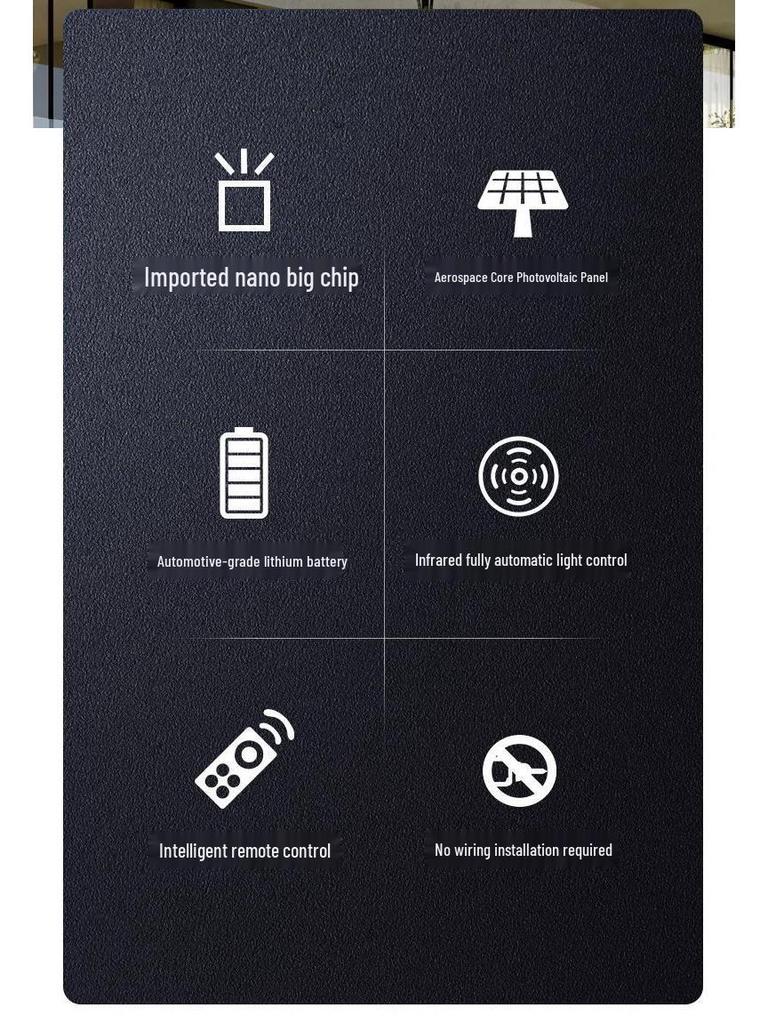 Rural Solar LED Street Light with High Power, Waterproof & Lightning Protection for Outdoor Courtyards and Home Use