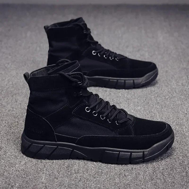 Retro Herrenstiefel für Wüste Herren Wanderschuhe High Top Herren Stiefelette Hohe Qualität Casual Sneaker Taktische Stiefel Herrenstiefel