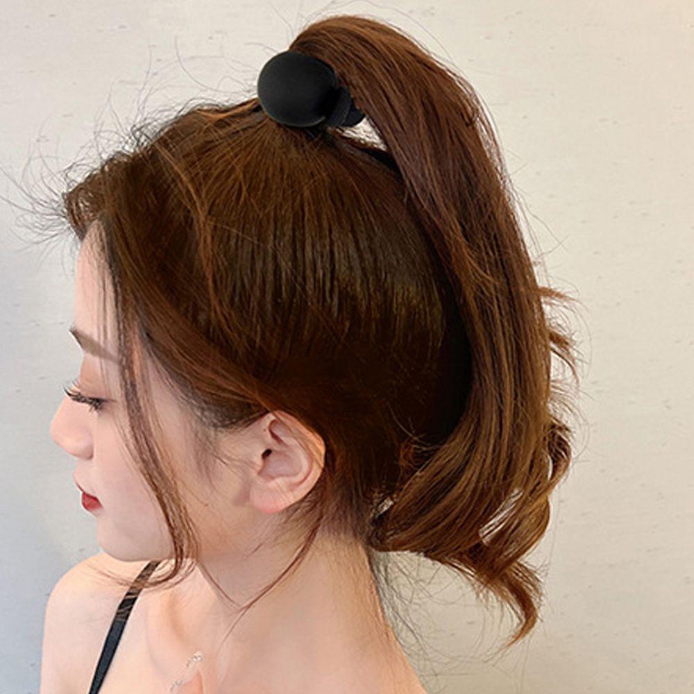 Solid Color Small Hair Claw Girls Hairpin Korean Style Hair Clip Ponytail Holder Fixed Artifact