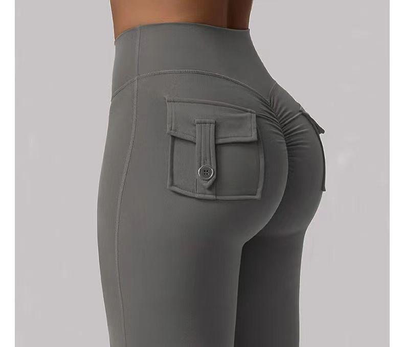 Leggings Femininos Super Elásticos com Estampa Imitação de Brocado, Flare e Slim