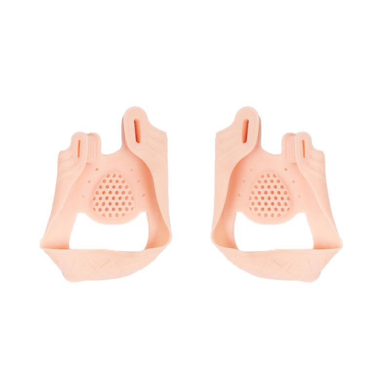 Double-Hole Toe Separator Shock-Absorbing Massage Insole with Flexible Strap One Size