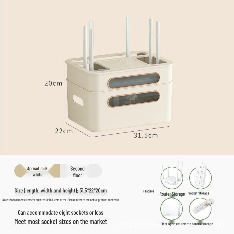 Wireless Router & TV Box Storage Organizer: Tidy Up Cables and Plugs On Your Desktop