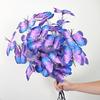 1PC Bouquet Home Party Plastic Decorative Simulated Butterfly Ornament Fabric DIY Artificial Flower Wedding 3 Colors