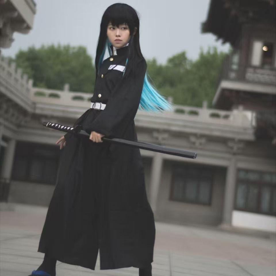 Anime Kimetsu No Yaiba Tokitou Muichirou Cosplay Kostuums Kisatsutai Uniform Pruik Halloween Kostuum Volwassen Kids