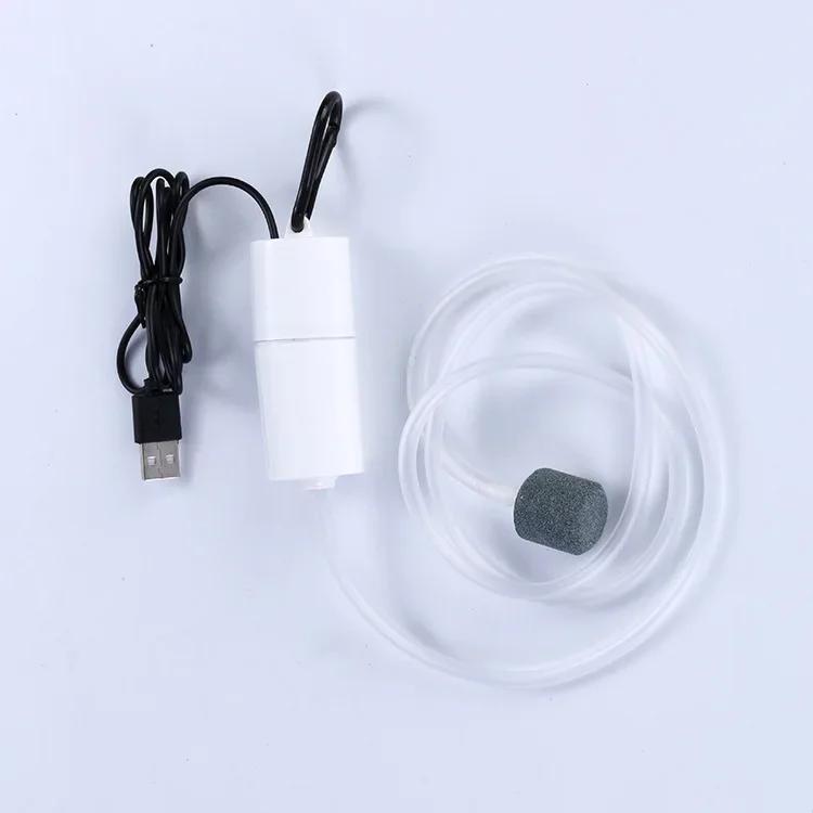 

USB Mini Aquarium Air Pump Aerator, Silent High Output Oxygen Pump for Fish Tank, Waterproof Shell, Portable for Outdoor Fishing белый
