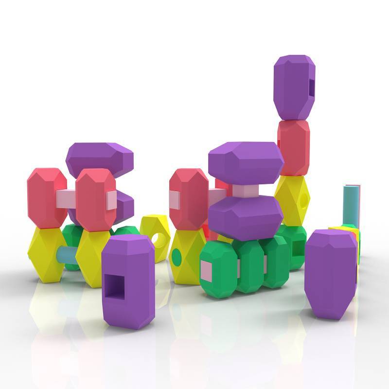 Silicone Building Blocks Toy For Kids Educational Diy Creative Play Set For Early Learning