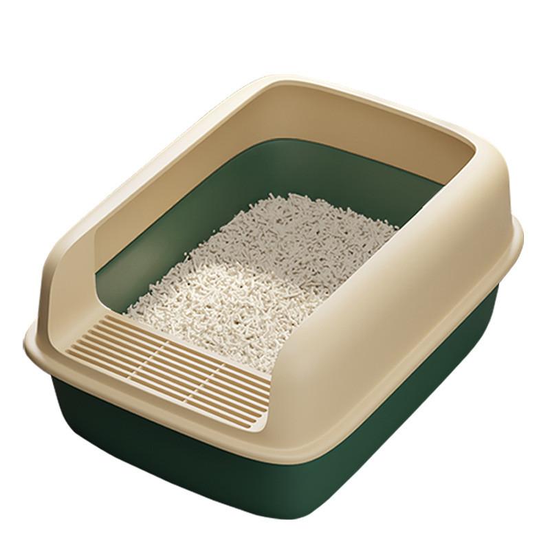 Large Covered Cat Litter Box Thickened Cat Toilet with High Walls for Easy Entry and Exit Suitable for Multiple Cat Sizes with Included Litter Scoop One Size