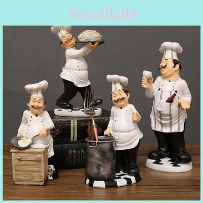 European Style Resin Chef Figurine For Home Decor Cake Shop Coffee Table Decoration