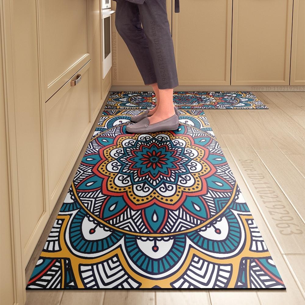 Kitchen Rug Durable Home Entrance Doormat High-end Kitchen Mats for Floor Waterproof House Hold Washable Non-slip Large Carpet