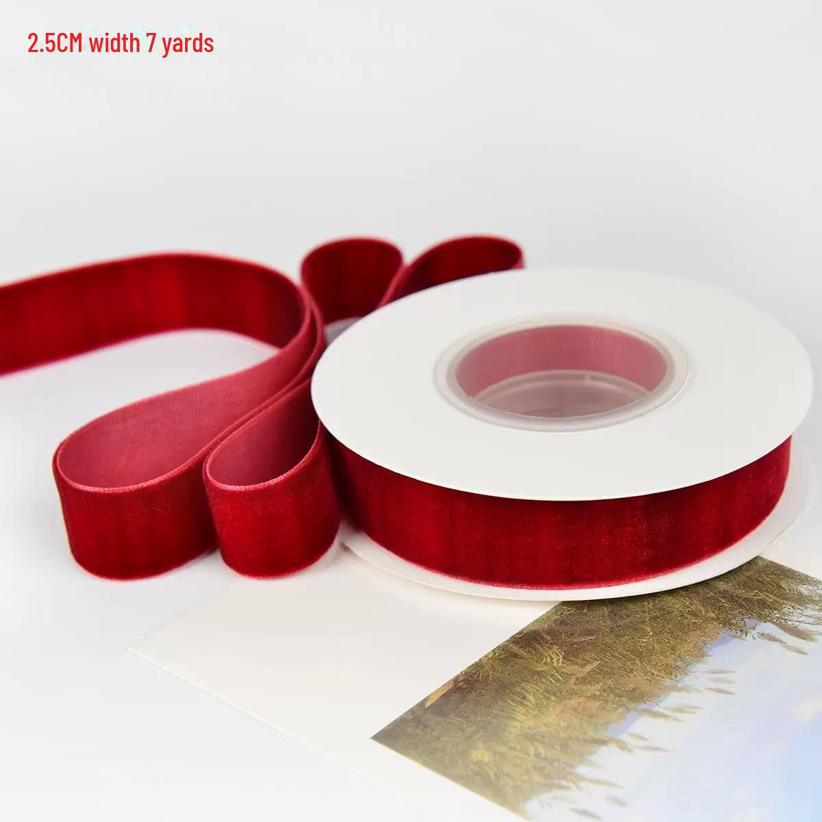 

Ручна робота Червона та Зелена Флок-стрічка для Різдвяних Прикрас для Волосся та Бантів DIY