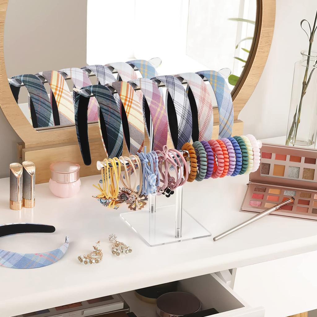 Headband Holder Organizer Acrylic Headband Stand Display Rack for Hairbands & Watches For Teen Girl & Women Home Kitchen