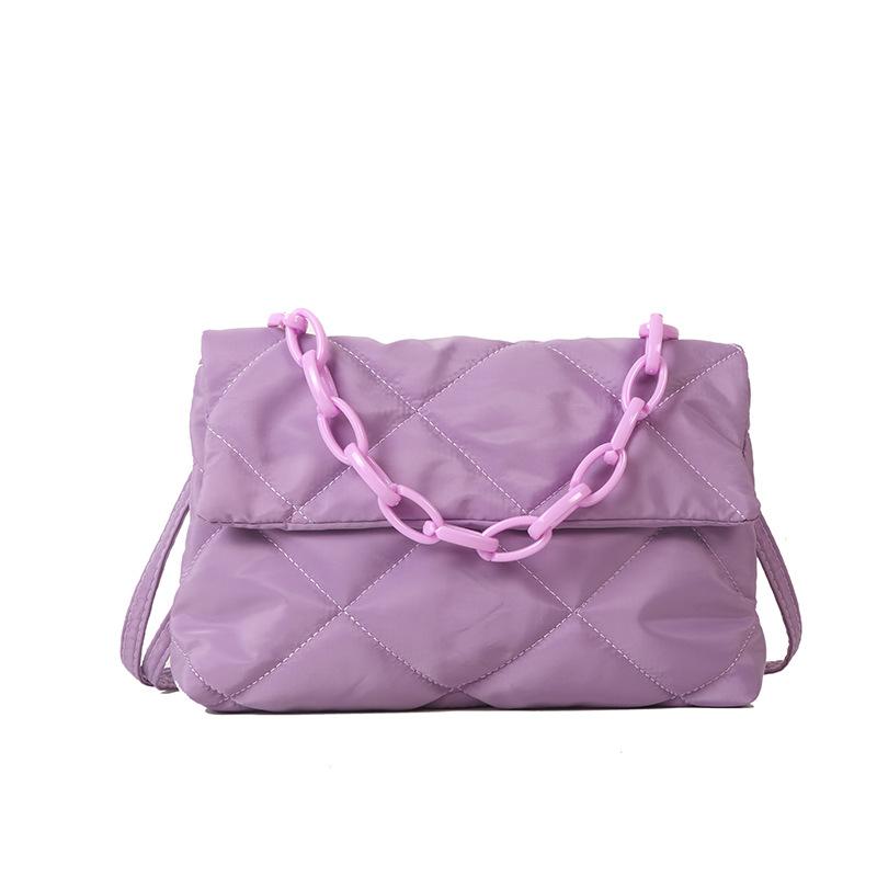 

Winter popular high-end shoulder bag women s new foreign style versatile trendy fashion women s bag diamond messenger bag фіолетовий