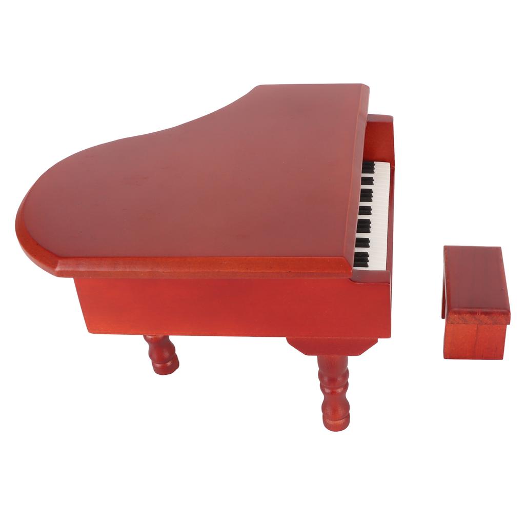 Holzspieluhr Klavierstil Einfache Bedienung Vergoldetes Uhrwerk Aufziehspieluhr für Zuhause Auto