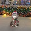Christmas Light Up Animals Figurine Wearing Xmas Hat Bright Lights Animal Ornament Acrylic for Home Garden Front Pathway Walkway
