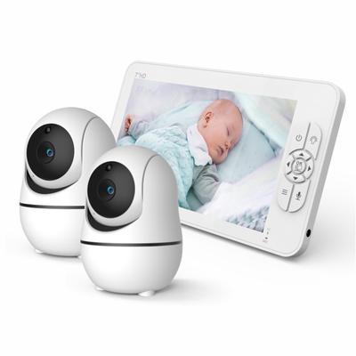 Moniteur pour bébé 7 pouces Moniteur de soins pour bébé Interphone vocal bidirectionnel Fonction de zoom 4x
