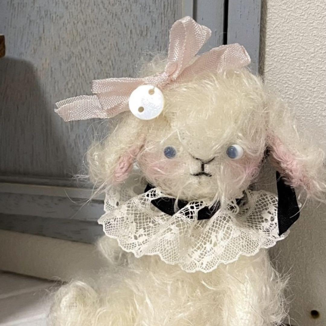 

[USED] Fluffy Sheep Plush Toy, Handmade Teddy Bear by an Overseas Artist
