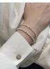 Sterling Silver S999 Minimalist Crushed Beads Bracelet: Women's Versatile Light Luxury Stacking Jewelry