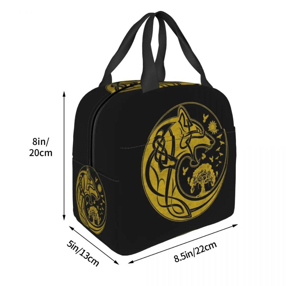 Viking Loki Son Fenrir Insulated Lunch Bag for Kids School Cooler Thermal Food Box Tote Portable Lunch Boxes Container