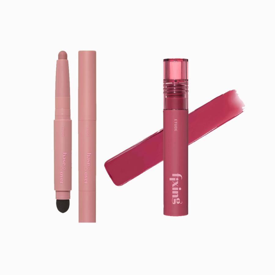Etude Base & Over Lip Pencil #Pink Beige 1g + Fixing Tint 4g