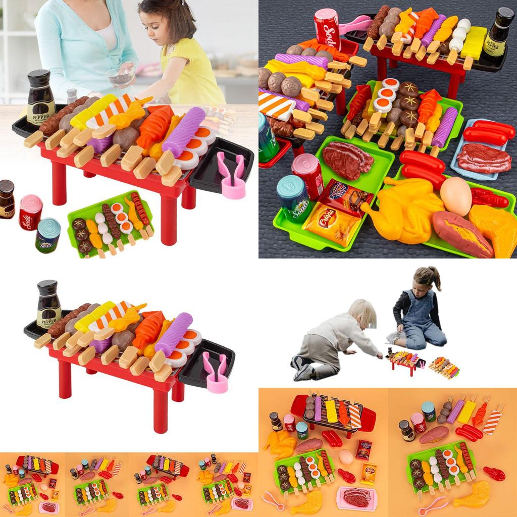 Colorful Barbecue Pretend Play Food Kids Toy Set For Imaginative Kitchen Fun