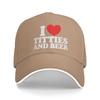 Amo Tette e Birra Cappellino da Baseball Estivo FeUnisex Unisex Cappellino da Trucker Personalizzato Vendita all'Ingrosso Streetwear Sport all'Aperto Cappellini da Baseball