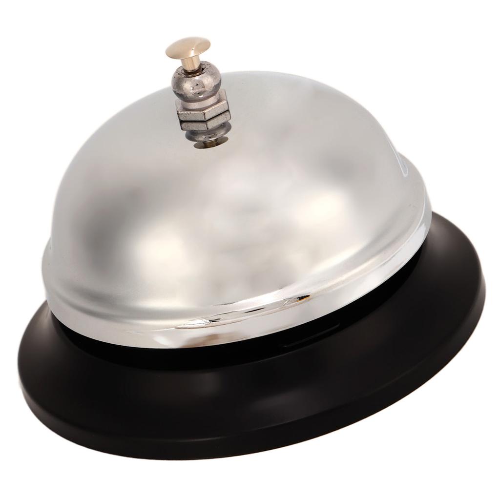 Desk Bell Crisp Ringtones Chrome Polished Alloy Office Bell Compact Structure Call Bell Kitchen Bell for Dining Room Bar