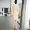 Women's Yellow Slimming Suit Dress Set - Professional OL Style for Formal Occasions in Autumn and Spring