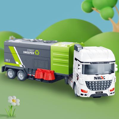 Yousheng Sanitation City Sanitation Truck Toy Realistic Garbage Truck Recycling Trucks Water Tanker Inertial Forward Vehicle Toy No Battery Required