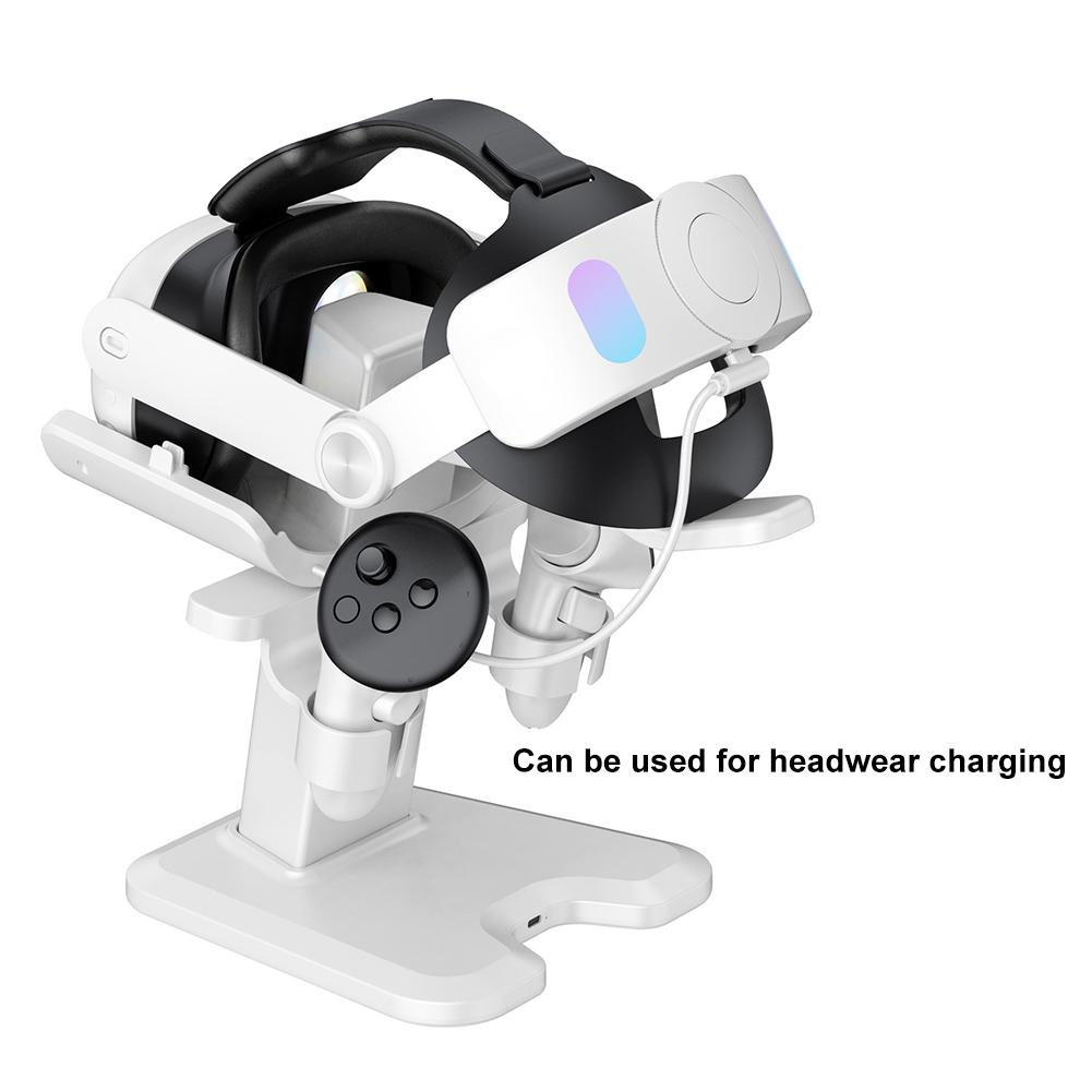 New Charging Station Controller Charging Station VR Display Stand With LED Indicator Charging Cable Compatible For Meta Quest 3