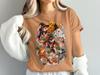 Halloween Koi Shirt, Witch Ghost Vampire Graphic With Pumpkin Skeleton Design