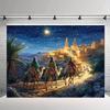 1 Piece of Merry Christmas Background Cloth  Versatile Holiday Party Decoration  Multi-purpose Fabric  No Need for Electricity