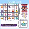 Indian Cultural Festival Bingo Game Kit With Call Cards And Decorative Stickers For Parties