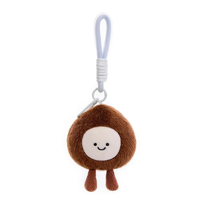 Cute Nut Plush Toy Keychain Assorted Styles Including Pistachio,Sunflower Seeds & Peanut,Soft Stuffed Plush Keyring Bags Gift