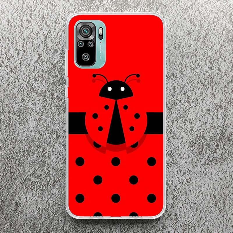 Insect Seven-Star ladybug Print Soft Case for Xiaomi Redmi Note 14 13 12S 11S Phone Shell 10 Pro Plus 11E 11T 12 11 10S 5G Cover