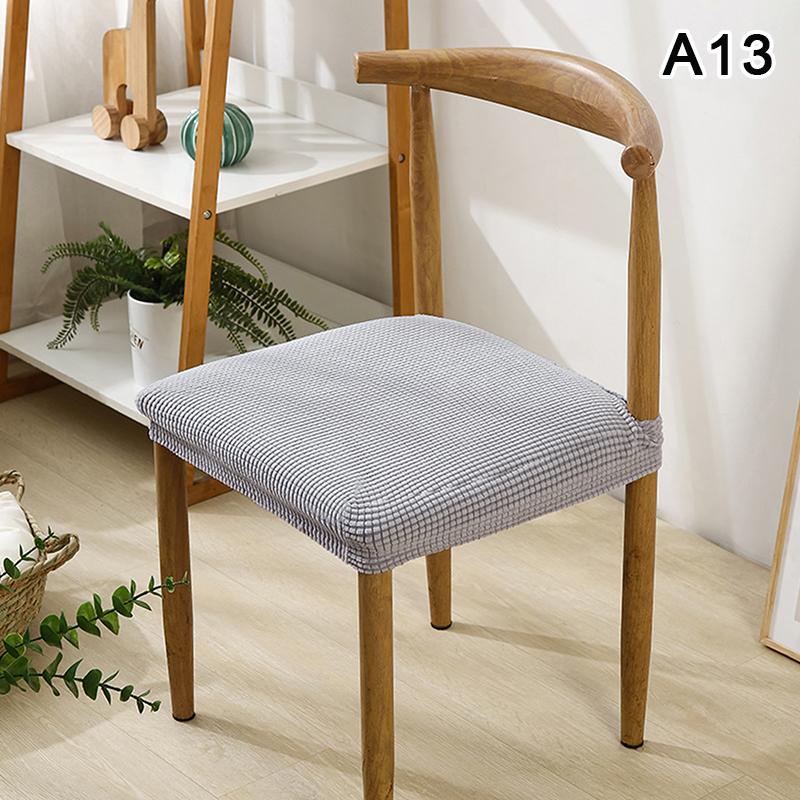 

Stretch Chair Seat Covers Chairs Removable Washable Anti-Dust Upholstered Dining Room Seats Protector Cushion Slipcovers A13