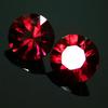 Natural Red Ruby Loose Gemstone 17.00 ct Diamond Cut Round Shape Pair for Jewelry Making and Crafts