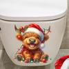 Cute Cow Self-Adhesive Toilet Sticker - Creative Bathroom Decoration
